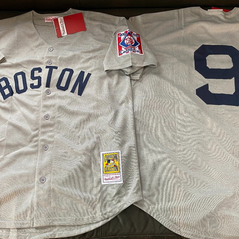 MITCHELL and NESS BOSTON RED SOX TED WILLIAMS JERSEY Sz M,L,XL,2XL New w tags